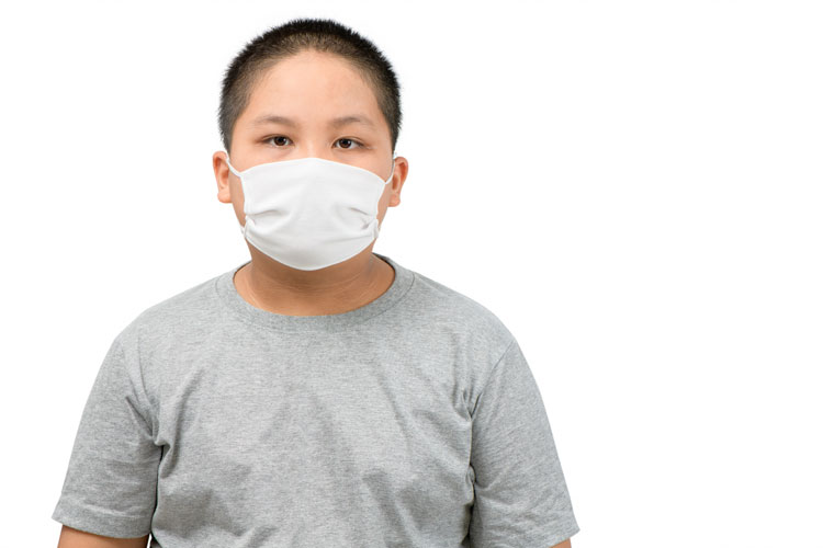 Boy with Face Mask